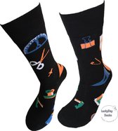 Moederdag cadeautje - Verjaardag cadeautje voor hem en haar - School sokken - Mismatch sokken - Leuke sokken - Vrolijke sokken - Luckyday Socks - Sokken met tekst - Aparte Sokken -