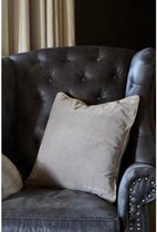 Rivièra Maison - Fancy Velvet Pillow Cover Light grey 50x50 - Kussenhoes