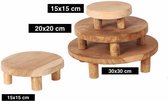 Onderzetter Teak - Serveerschaal Rond -Plateau -  Ø 15x15 cm