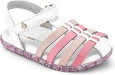 Bibi - Meisjes Sandalen -  Soft Sandals White/Camelia/Cherry - maat 22