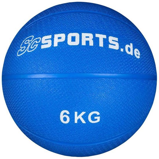 ScSPORTS® Medicijnbal - Medicine Ball - Slamball - 6 kg - blauw