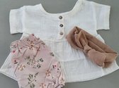 Baby set, babymeisje, kledingset meisje, bloomer, maat 80