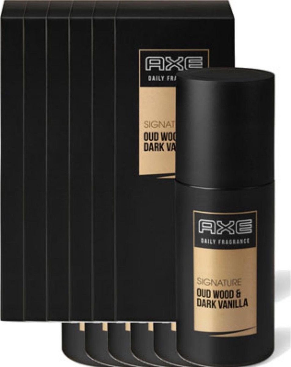 AXE Daily fragrance signature oud wood & dark vanilla 6x100ml deodorant bol
