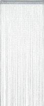Relaxdays Draadgordijn glitters zilver - deurgordijn - draadjesgordijn - franjes gordijn - 90x245cm