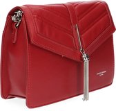 David Jones Schoudertas Rood - Dames Schoudertas - Zilveren Details - Kleine Schoudertas Dames