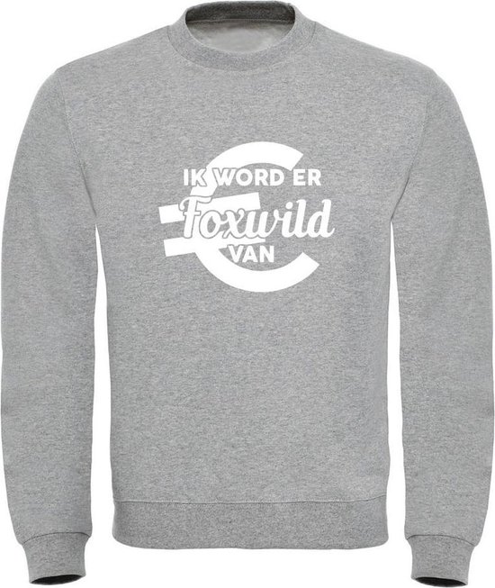 Foxwild Trui met Euro grijs Massa is kassa Peter Gillis sweater unisex bol