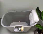 Bath Bucket Grijs Met Hoofdkussen - Zitbad & Nekkussen - Grijs - Bath Bucket - Badkuip