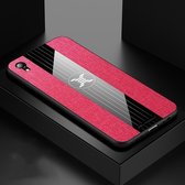 Voor Vivo Y91 XINLI stiksels textuur schokbestendige TPU beschermhoes (rood)