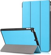 Custer Texture Horizontal Flip Leather Case voor iPad Mini 2019 & Mini 4, met drievoudige houder en slaap / waakfunctie (hemelsblauw)