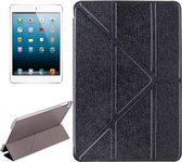Transformers Style Silk Texture Horizontal Flip Effen kleur lederen tas met houder voor iPad Mini 2019 (zwart)