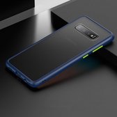 Shockproof Frosted PC + TPU Case voor Galaxy S10 + (blauw)