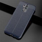 Litchi Texture TPU schokbestendig hoesje voor Huawei Mate 20 Lite (marineblauw)