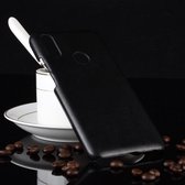 Shockproof Litchi Texture PC + PU Case voor Meizu Note 9 (zwart)