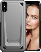 Ultradunne TPU + PC Mechanic schokbestendige beschermhoes voor iPhone XS Max (zilver)