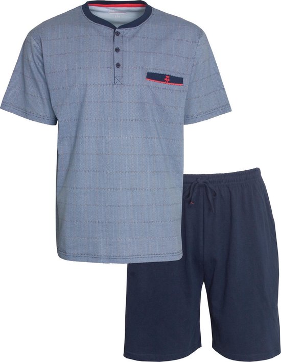 Paul Hopkins Heren Shortama - 100% Katoen - Blauw - Maat S