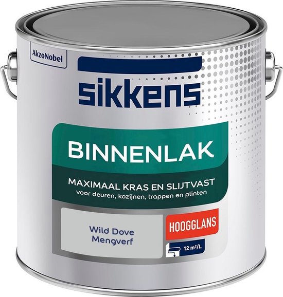 Sikkens Binnenlak - Verf - Hoogglans - Mengkleur - Wild Dove - 2,5 liter