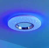 Lindby - Slimme plafondlamp - RGB - met dimmer - 1licht - metaal, kunststof - H: 6 cm - wit, opaal - Inclusief lichtbron