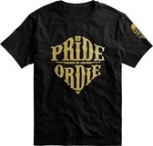 Pride or Die T Shirt Reckless Zwart Goud Kies uw maat: S