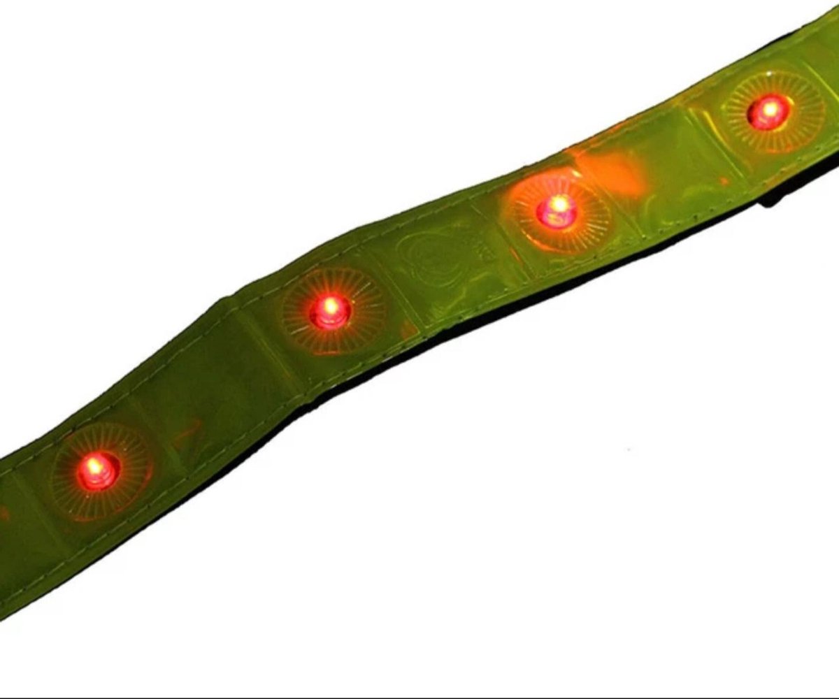 Reflecterende Hardloop Verlichting - 3 Stuks - Knipperende Veiligheidsbanden - Waterdichte Lichtgevende LED Armbanden - Inclusief Batterijen - Veiligheid - lampjes - Rood / Geel - Voor Arm of Been - Klittenband