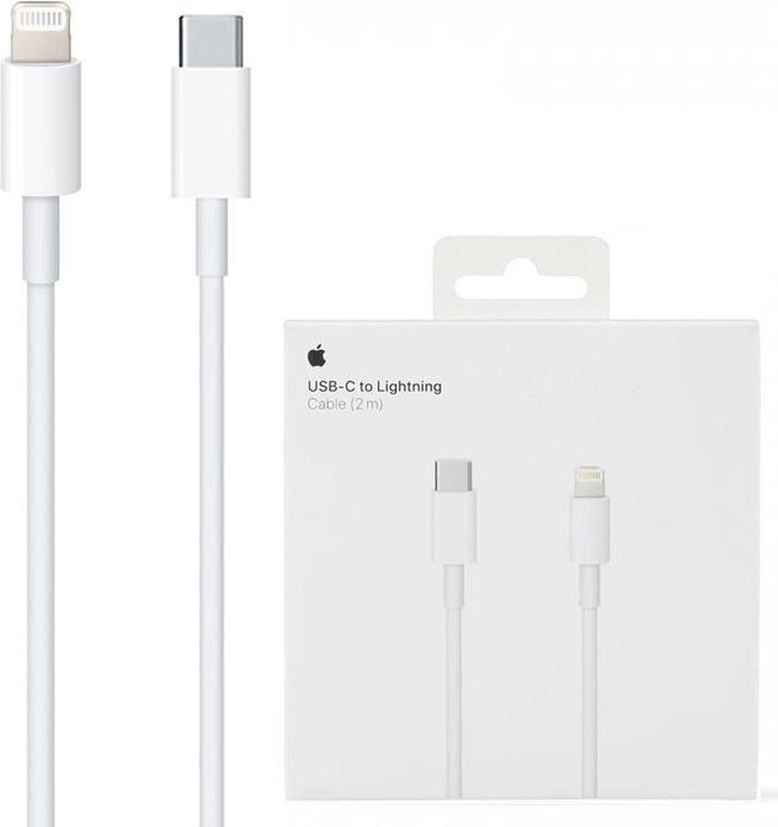 lineair historisch kaas Apple USB-C naar Lightning kabel voor iPhone/iPad/iPod - 2 meter - wit |  bol.com