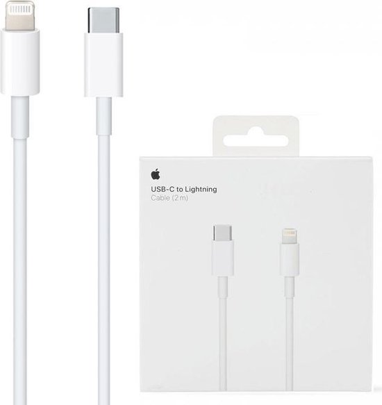 bewonderen overal Overtollig Apple USB-C naar Lightning kabel voor iPhone/iPad/iPod - 2 meter - wit |  bol.com