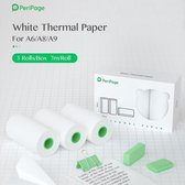 Peripage officieel wit papier - 6 Rollen - A6 - Thermisch papier voor Peripage
