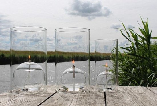 Windshelter voor Olielamp - overzetglas - olielamp van Esschert Design — afbeelding 2