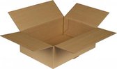 10 Kartonnen Dozen In Bruin Enkelgolfkarton Formaat A4 30x21,5x10cm Autolock / Amerikaanse vouwdoos/verzenddoos