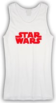 Tanktop Wit met Rood “ Star Wars “ logo Size XXXL