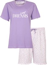 Tenderness - Dames Shortama - Pyjama Set - Paars- Maat 3XL