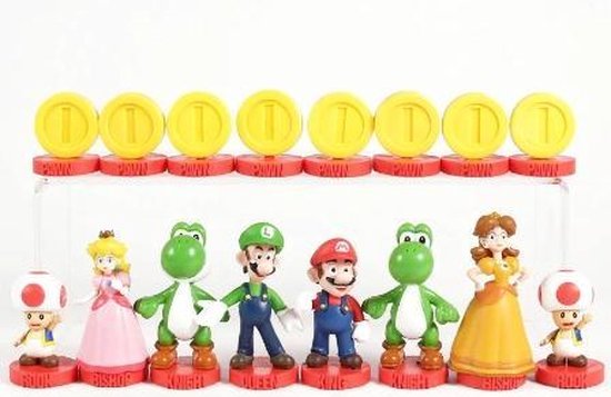 Thumbnail van een extra afbeelding van het spel Super Mario Schaakspel - Collector's Edition - Luigi - Schaken - Cadeau set Mario - Chess Game Mario