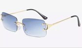 Heren zonnebrillen - Gold Blue - Dames zonnebrillen - Sunglasses - Luxe design - U400 protection - HD