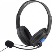 Headset  - Microfoon - Gamer Headset - Verstelbare Hoofdband - 3.5 mm jack - Zwart met Blauw
