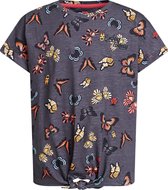 WE Fashion Meisjes T-shirt met vlinderdessin en knoopdetail