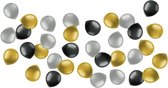 Gekleurde Ballonnen Zwart Goud Zilver Metallic 13cm 50st