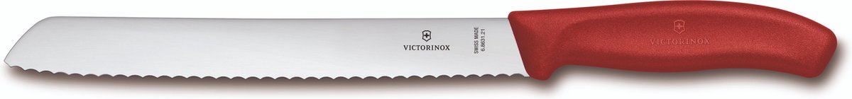 Victorinox Swiss Classic Broodmes - 21cm - RVS/PP Kunststof - Rood - Victorinox