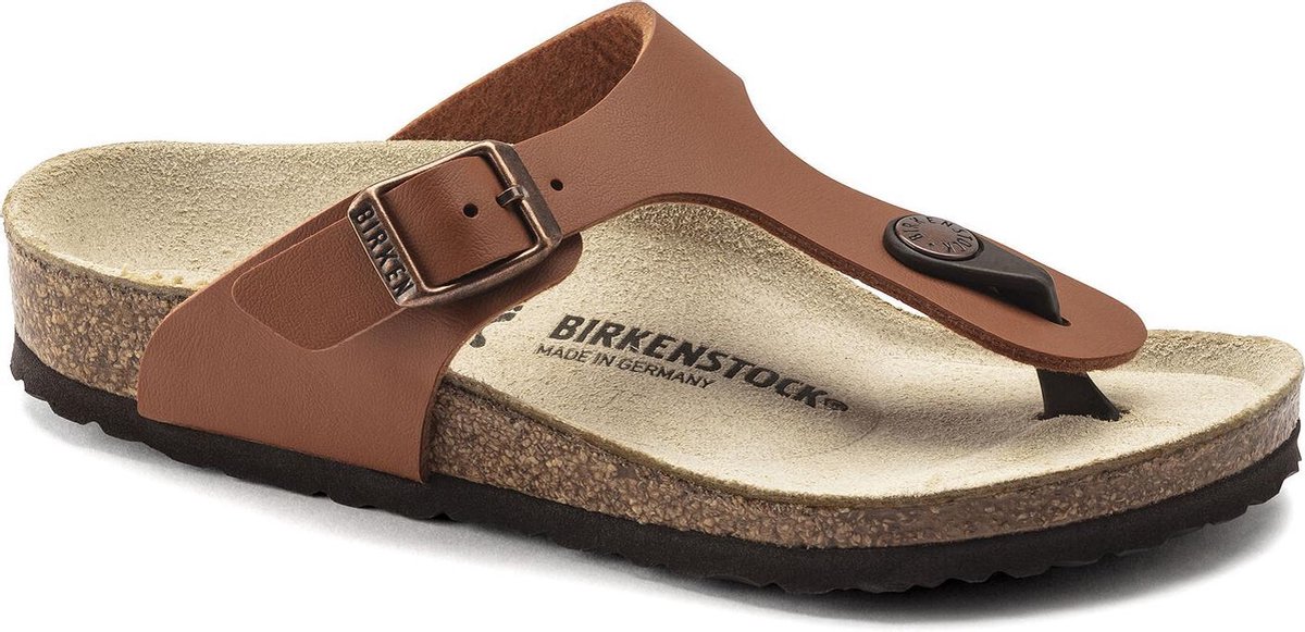 Birkenstock Gizeh Slippers Ginger Brown Narrow fit | Cognac | Imitatieleer