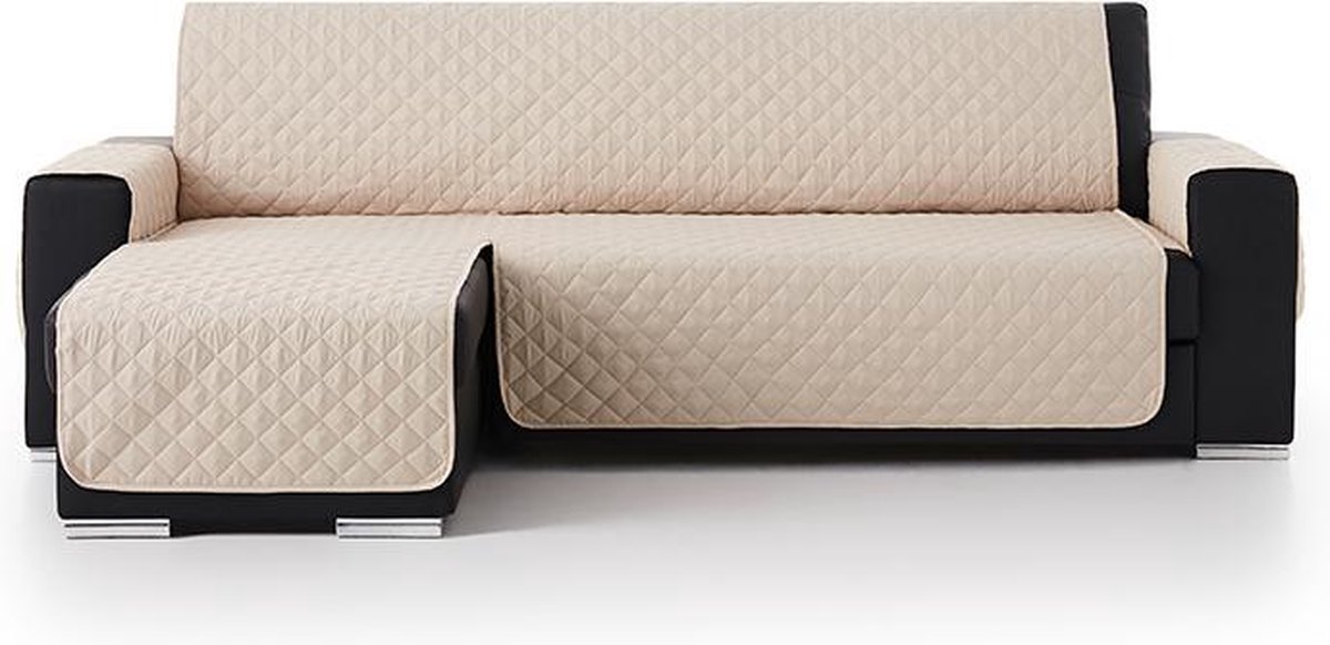Belmarti® Bankbeschermer Duo Chaise Longue 240cm breed - Beige – Gevoerde stof voor extra comfort en duurzaamheid – Ideaal voor gezinnen met huisdieren – Premium kwaliteit