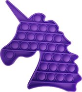 Pop it fidget toy eenhoorn - Paars - Siliconen - Vermindert stress