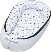 Babynest - Babynestje - Draagbare nest - Dubbelzijdig - 60 x 105 cm - 100% katoen - Space mission