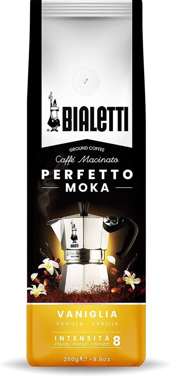 Goedkoopste Bialetti Perfetto Moka Vaniglia (vanille) gemalen koffie – 250gr