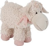 J-Line Deurstop schaap beige/roze Large (52x37x12cm)