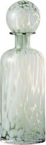 J-Line Fles Stop Spikkel Decoratief Glas Groen/Wit Large