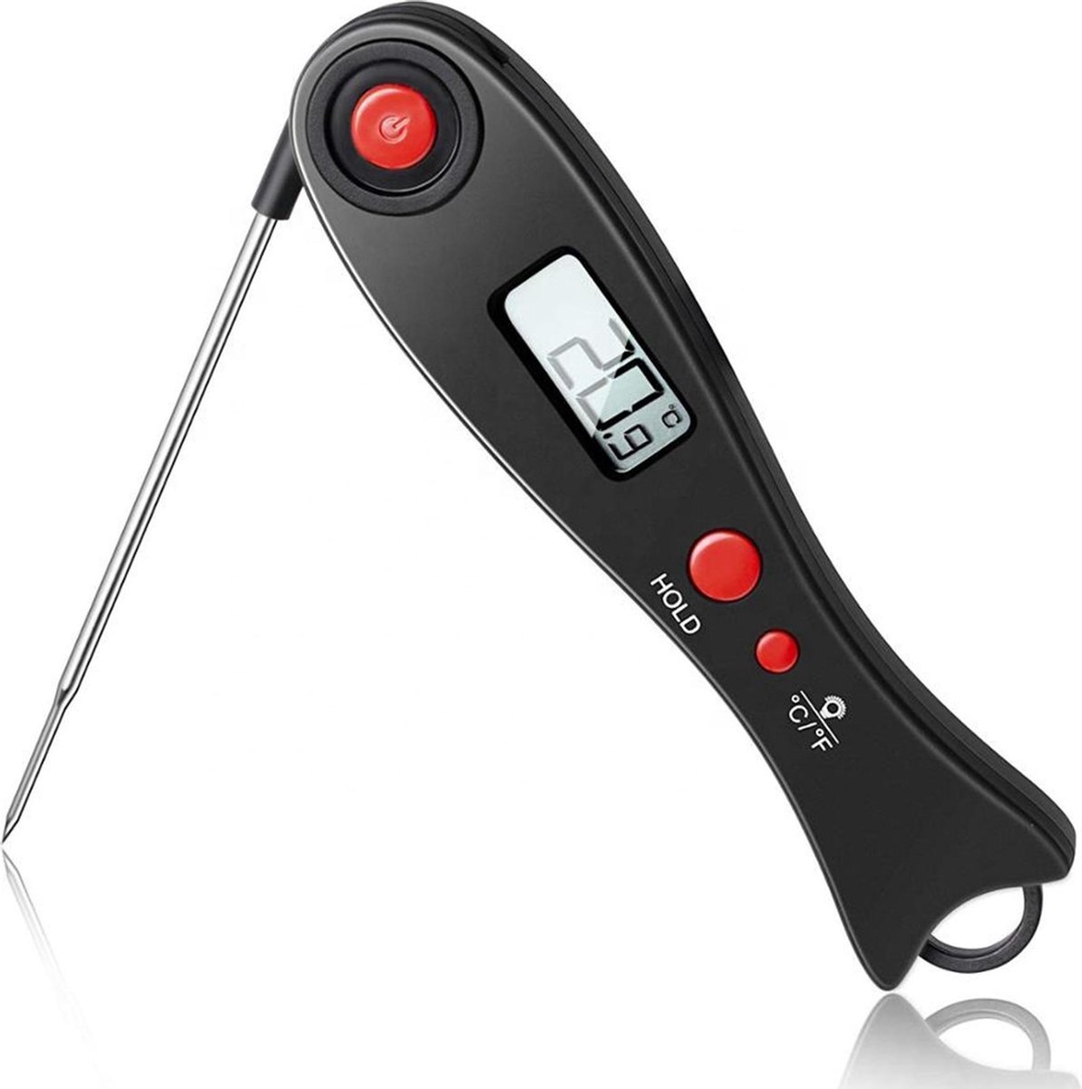 Mancor Vleesthermometer BBQ Thermometer Digitaal Keukenthermometer Accessoires Voedselthermometer - Inklapbaar - Merkloos