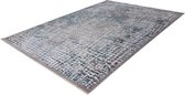 Medellin Vloerkleed Superzacht Vintage Industrieel look Vloer kleed Tapijt Karpet -160x230 - Zilver Blauw