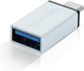 Maxxions USB C naar USB A adapter - USB C adapter geschikt voor alle apparaten - Zilver - Aluminium