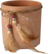 J-line Bloempot Veren Terracotta Medium