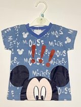 Disney Mickey Mouse t-shirt - !!! - blauw - maat 68 (6 maanden)