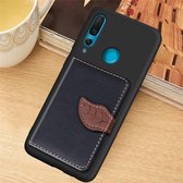 Litchi Pattern Card Bag Wallet Bracket + TPU Phone Case met Card Slot Wallet Bracket Function Voor Huawei Nove 4 (Zwart)