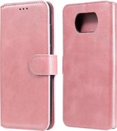 Voor Geschikt voor Xiaomi Poco X3 NFC Klassieke Kalfsstructuur PU + TPU Horizontale Flip Leren Case, met Houder & Kaartsleuven & Portemonnee (Rose Goud)